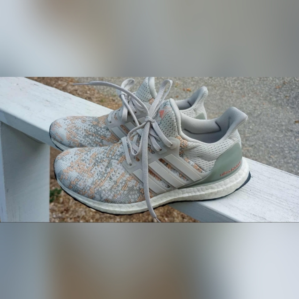 Adidas UltraBoost Grey Snakeskin Sneakers (Women's Sizes) Running Shoes Size 7